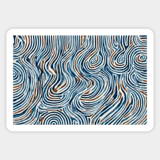 Boho Watercolor Abstract- A Serene and Flowing Piece of Line Art Sticker